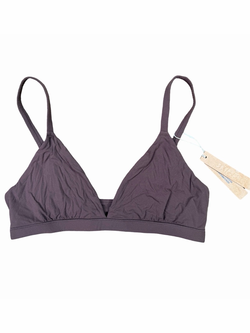 SKIMS Fits Everybody Triangle Bralette - BR-TRI-9200 - Size Large - Cocoa